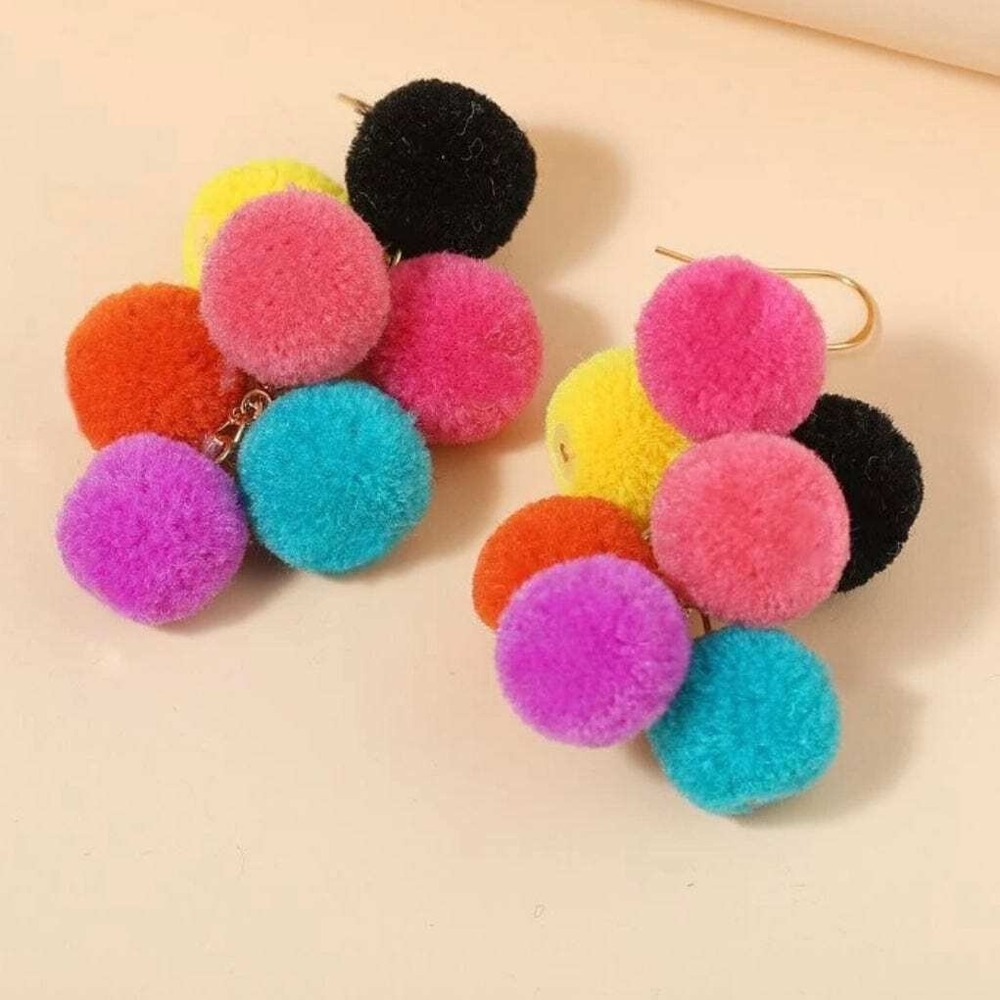 Confetti Pom-Pom Earrings